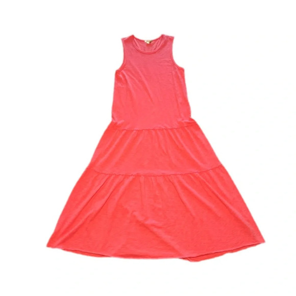 Dylan Pink Cotton Tiered Sleeveless Maxi Dress Women’s XS - Picture 3 of 9